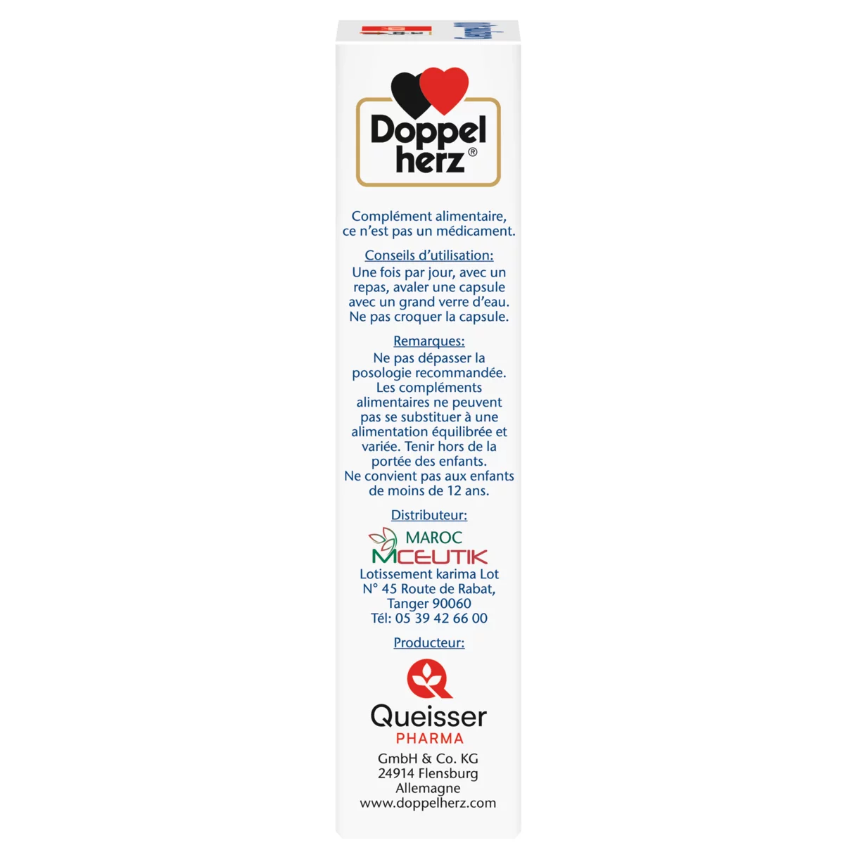 Illustration of the product packaging Doppelherz aktiv Coenzyme Q10 side view left